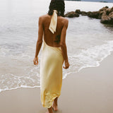 Liora – Rochie Midi de Damă Elegantă cu Spate Deschis