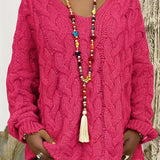 Mihaela | Pulover Informal Cu Mâneci Lungi Din Tricot