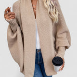 Zinnia - Cardigan Tricotat cu Mâneci Tip Pânză