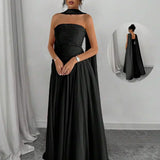 Alessia – Rochie de Damă Maxi Elegantă Sculptată Fără Bretele