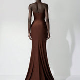 Lenora – Rochie Maxie Elegantă Slim Fit fără Mâneci pentru Petrecere