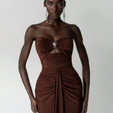 Lenora – Rochie Maxie Elegantă Slim Fit fără Mâneci pentru Petrecere