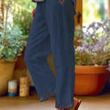 Wren – Pantaloni Croiți Relaxați cu Detalii Contrastante