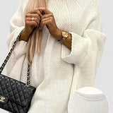 Natalie | Pulover Tricotat Elegant cu Mâneci Tip Băta