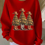 Zorica - Pulover de Crăciun cu brad de Crăciun occidental