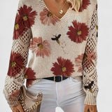 LIZA | Elegant pullover cu flori