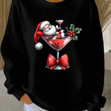 Zorica - Pulover de Crăciun cu un design jucăuș al figurii de Crăciun