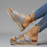 Elfriede | Sandale din piele premium strălucitoare