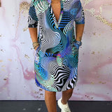 Sonya™ | Rochie cu iluzie optică și croi T-shirt