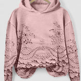 SACHZNA | Hanorac cu glugă și broderie florală