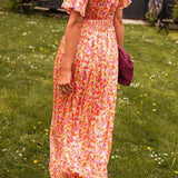 Pauline – Rochie de Damă Lungă cu Model Floral Elegantă