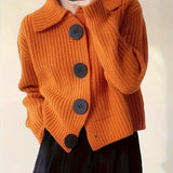 FIONA – PULOVER TRICOTAT CU BUTOANE DECLARATIVE