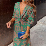 Frieda™ | Rochie midi cu model baroc