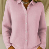 Ana - Cardigan Clasic Tricotat cu Nasturi