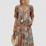 Nina – Rochie Midi de Damă Elegantă Vie