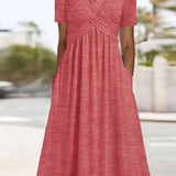 Delilah – Rochie Midi de Damă cu Talie și Buzunare