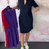 Lina – Rochie Polo Damă Confortabilă cu Mâneci 3/4