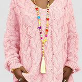 Mihaela | Pulover Informal Cu Mâneci Lungi Din Tricot