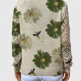 Melania | Pulover elegant cu model floral