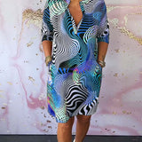 Sonya™ | Rochie cu iluzie optică și croi T-shirt