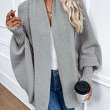 Zinnia - Cardigan Tricotat cu Mâneci Tip Pânză