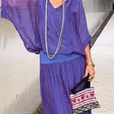 ESMERALDA – SET DIN DOUĂ PIESE CU PANTALONI LARGI DIN CHIFFON ELEGANT