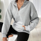 Sabine - Pulover cu fermoar la jumătate