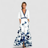 Elvira – Rochie de Damă Elegantă cu Decolteu în V și Drapaje