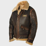 António | Geacă Bomber din Piele Vintage Căptușită