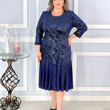 Marie – Rochie de Damă Midi Elegantă cu Croială Clasică