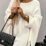 Natalie | Pulover Tricotat Elegant cu Mâneci Tip Băta