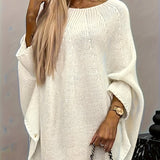 Natalie | Pulover Tricotat Elegant cu Mâneci Tip Băta