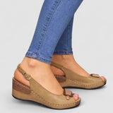 Clara | Sandały Retro Wedge pentru femei – Confort și stil