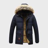 Rafael | Parka de Iarnă Călduroasă cu Glugă din Păr