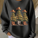 Zorica - Pulover de Crăciun cu brad de Crăciun occidental