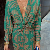 Frieda™ | Rochie midi cu model baroc