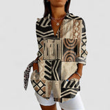 Bluza Vintage – Bluză de Damă cu Imprimare Abstractă Artistică