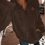 NOREEN | Pulover Teddy cu Fermuar