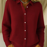 Ana - Cardigan Clasic Tricotat cu Nasturi