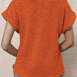 Leah - Top tricotat cu guler rotund elegant