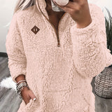 NOREEN | Pulover Teddy cu Fermuar