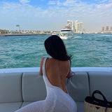 Lana – Rochie de Damă Tricotată Strălucitoare cu Spate Liber