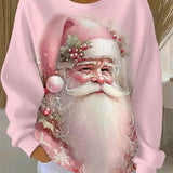 Zorica - Bluză festivă cu imprimeu de Moș Crăciun