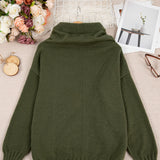 ZELINA | Pulover cu Mâneci Lungi și Buzunar