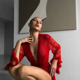 Keira™ | Kimono din Dantelă Transparentă