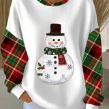 Zorinca - Pulover de Crăciun cu motiv de om de zăpadă