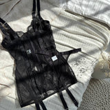 Alessandra™ | Rochie de Noapte Satinată Neagră Mirage