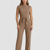 Greta – Salopetă de Damă Elegantă cu Curea și Pantaloni Largi