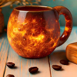 Cană Artizanală — "Simte Forța Focului și a Pământului în Fiecare Înghițitură"