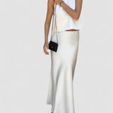 Set de fustă din satin Sacred Dream cu spate deschis